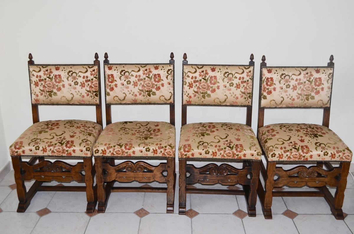 lot de 4 chaises anciennes 