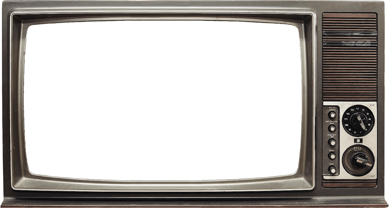 image détourée d'une ancienne télévision